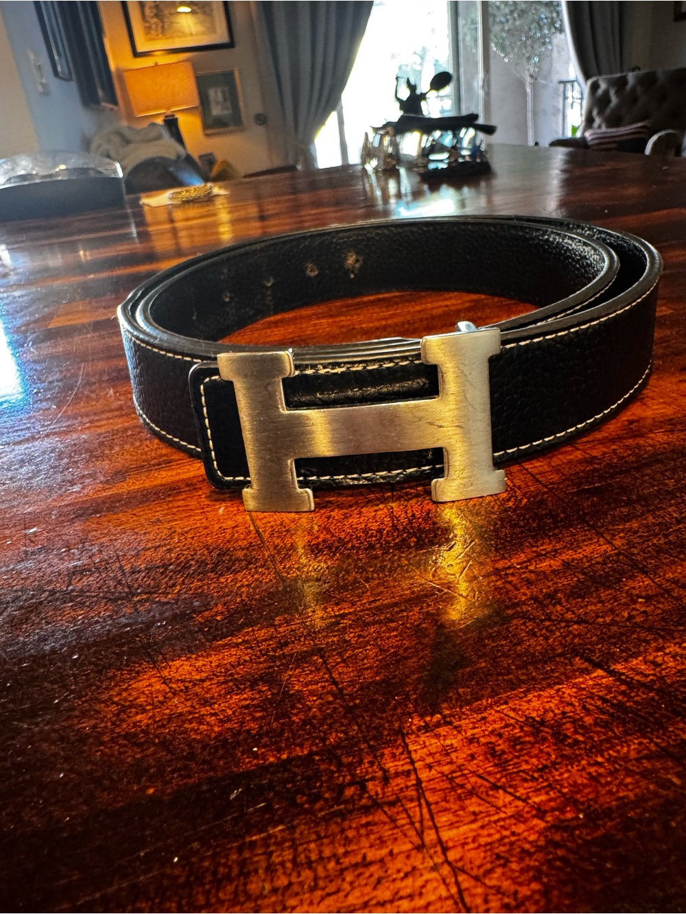 Womens Black Belt Silver Accent
45”